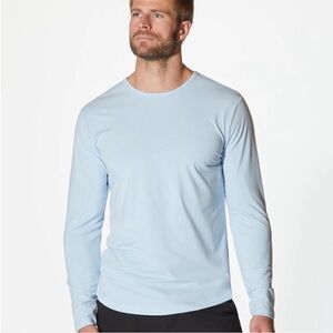 Cuts Curve Hem Long Sleeve Crewneck Shirt XL